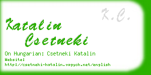 katalin csetneki business card